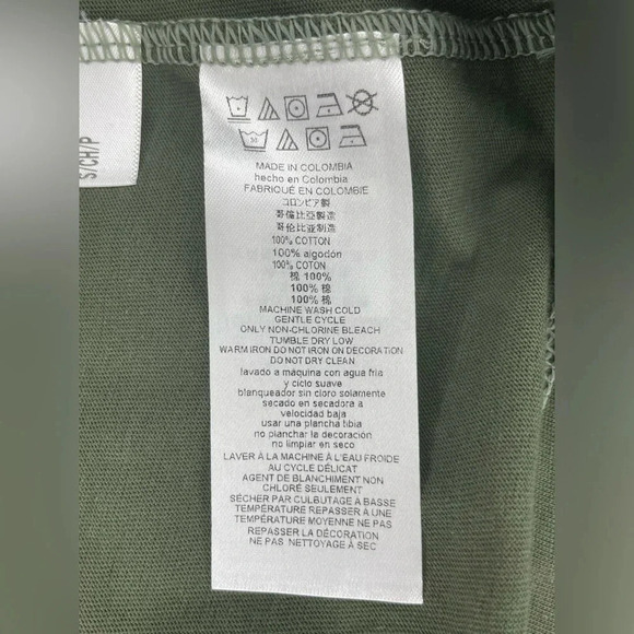 MK Michael Kors Army Green Crewneck Tee Shirt MK logo Prints Men Size Small - Picture 5 of 6